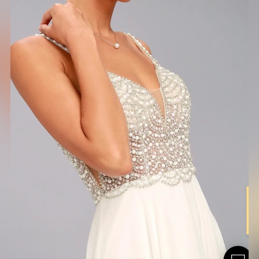 lulus white wedding dress size 4 - Picture 2 of 8